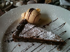 Gluten free chocolate cake at Bruschetta