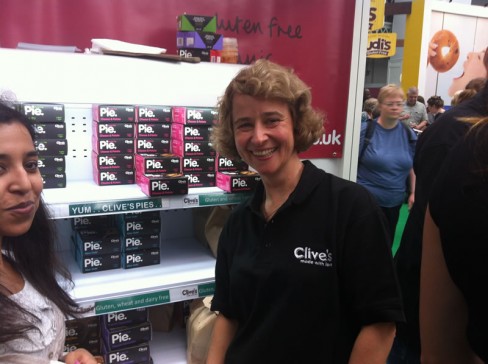 Clive's Pies stand at the Allergy and Free From Show Clive's Pies stand